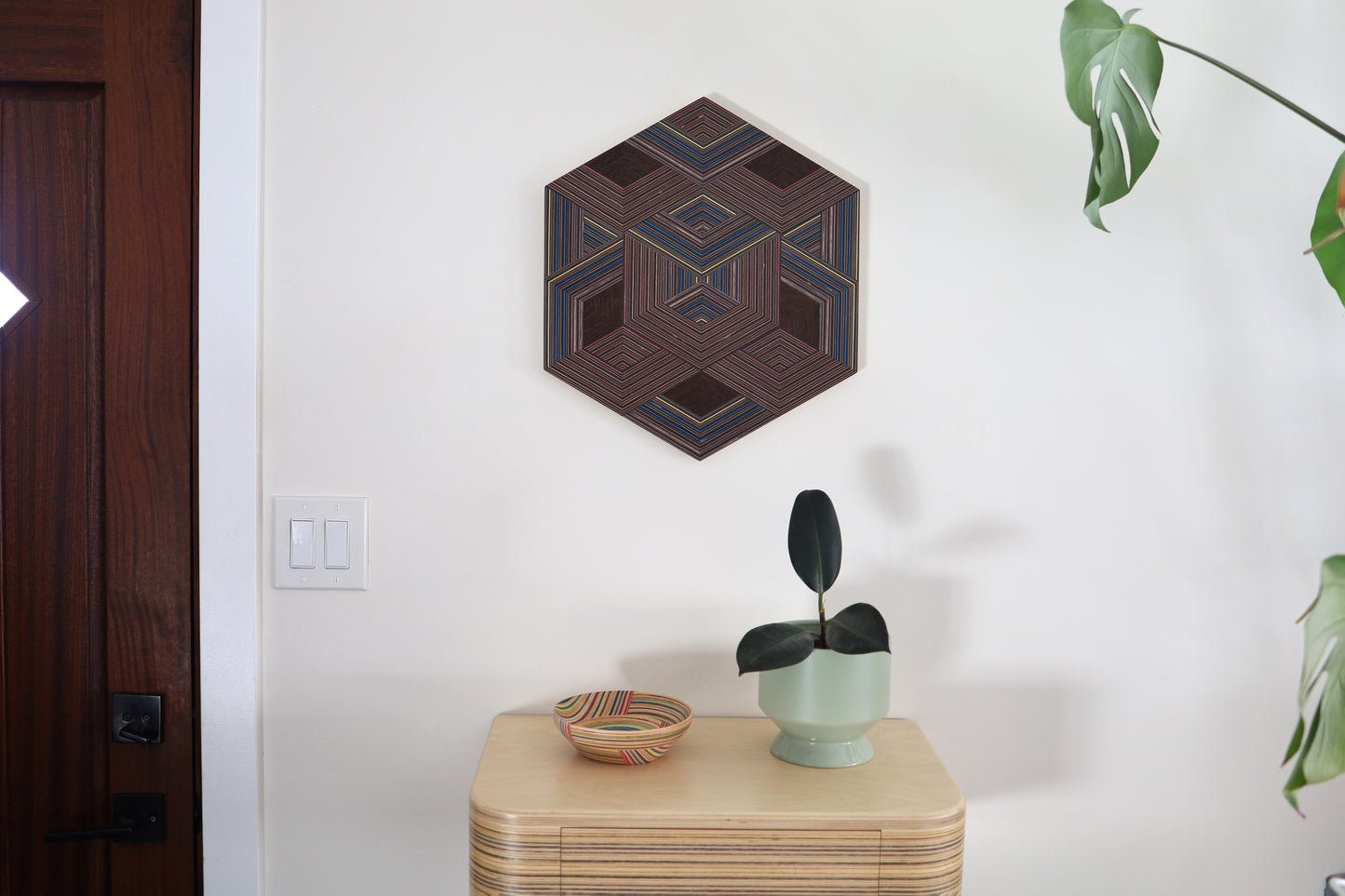 ‘WEAVE’ HEXAGON WALL ART