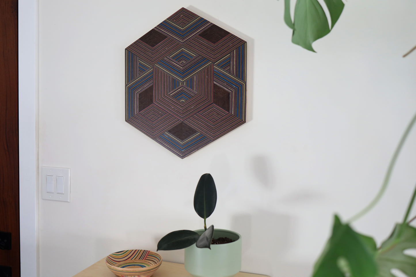‘WEAVE’ HEXAGON WALL ART