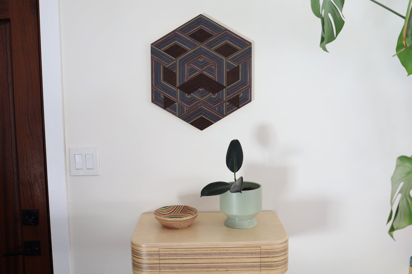 ‘WEAVE’ HEXAGON WALL ART