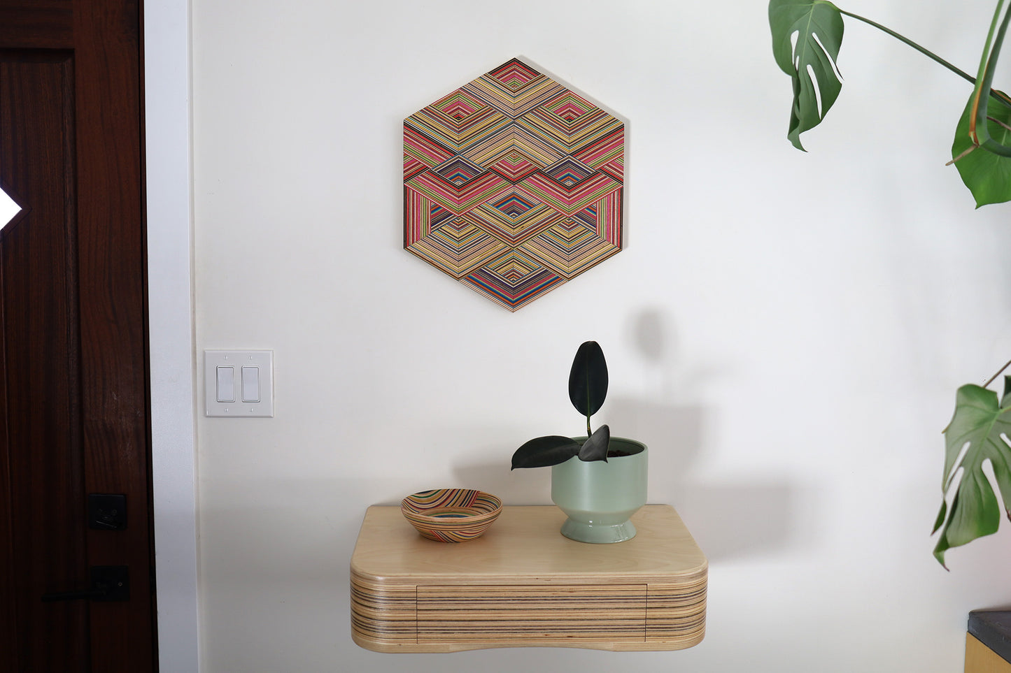 ‘WEAVE’ HEXAGON WALL ART