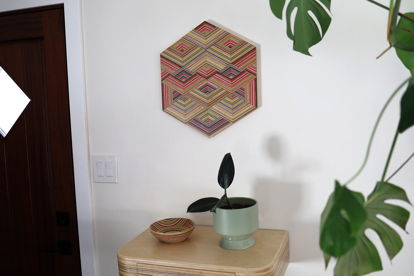 ‘WEAVE’ HEXAGON WALL ART