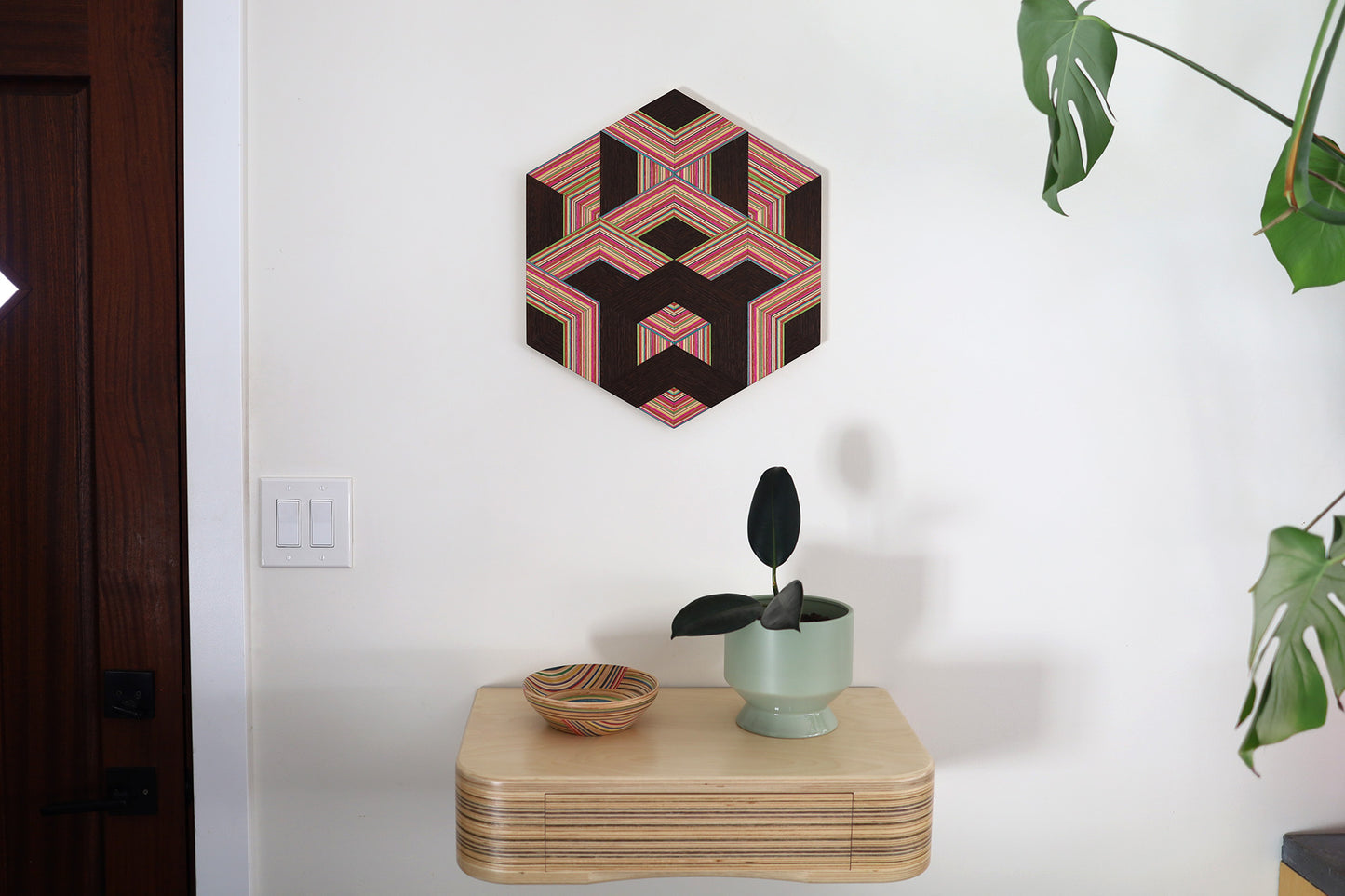 ‘WEAVE’ HEXAGON WALL ART