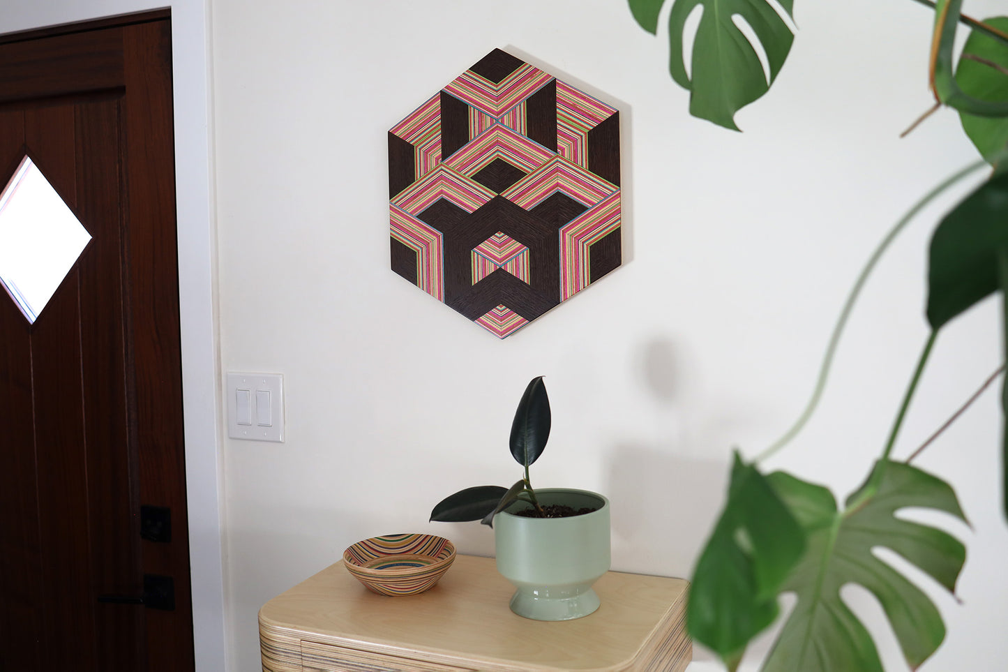 ‘WEAVE’ HEXAGON WALL ART