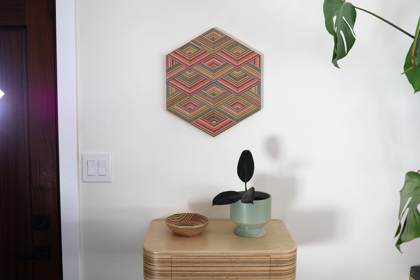 ‘WEAVE’ HEXAGON WALL ART