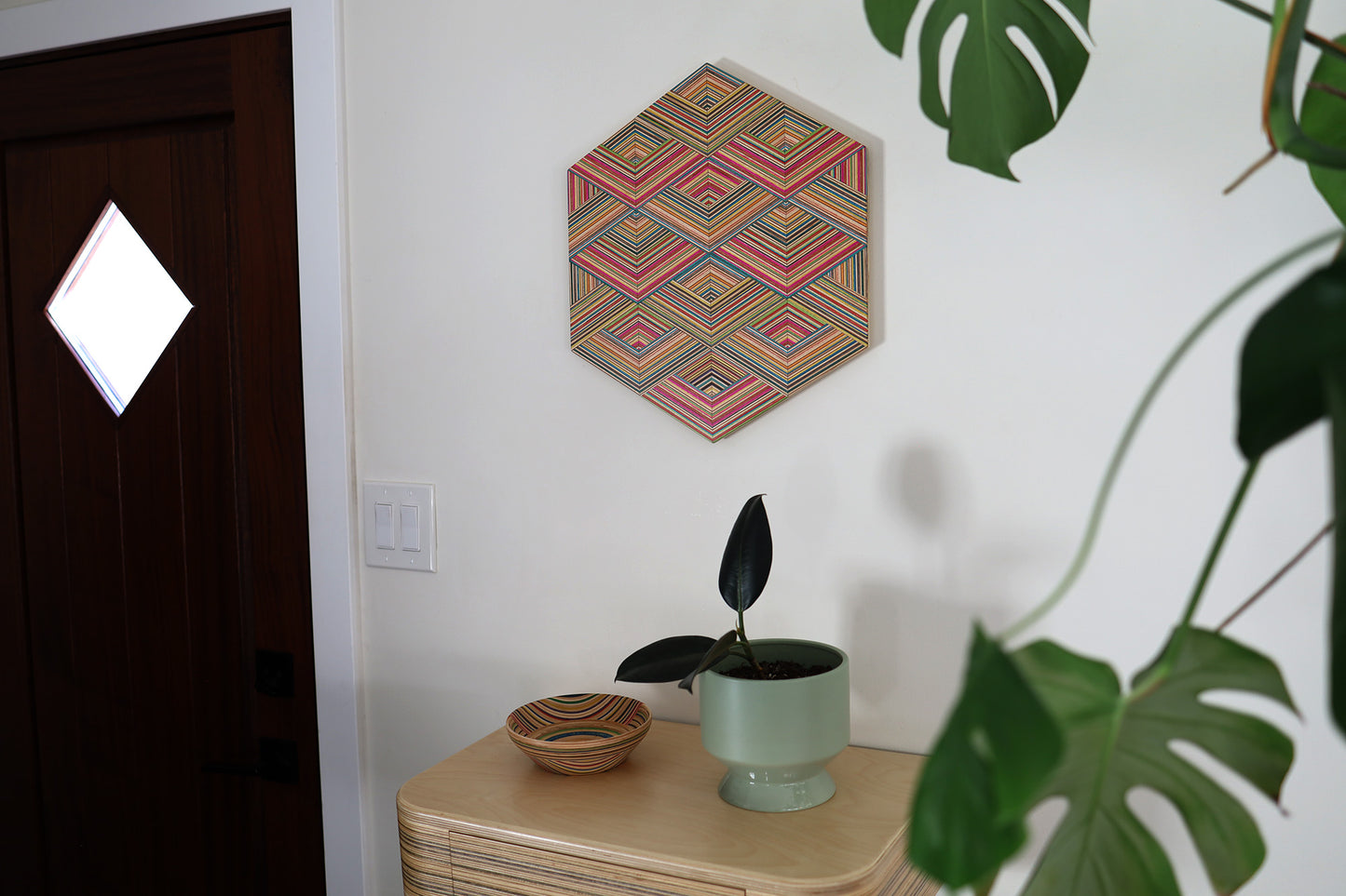 ‘WEAVE’ HEXAGON WALL ART