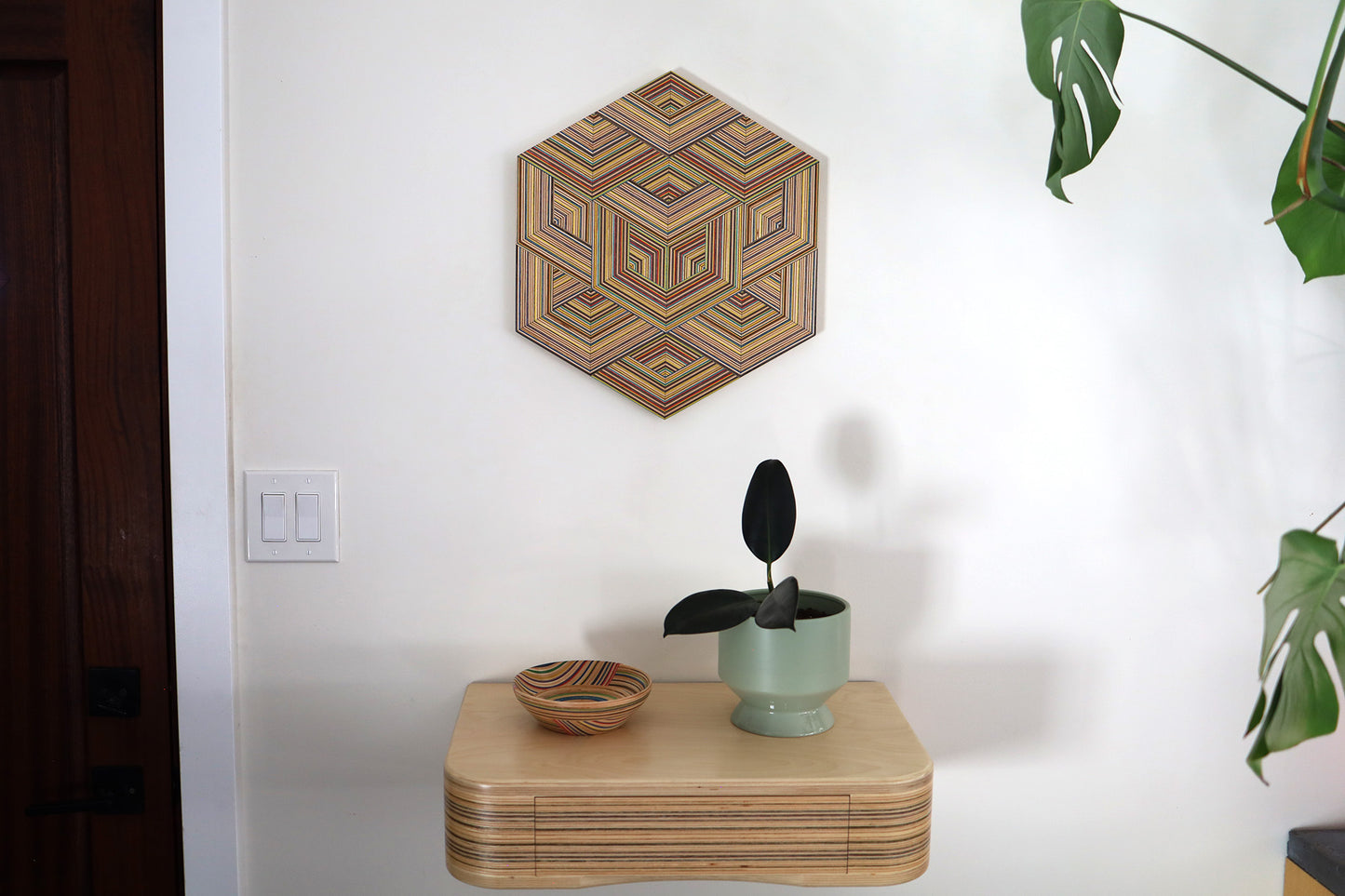 ‘WEAVE’ HEXAGON WALL ART