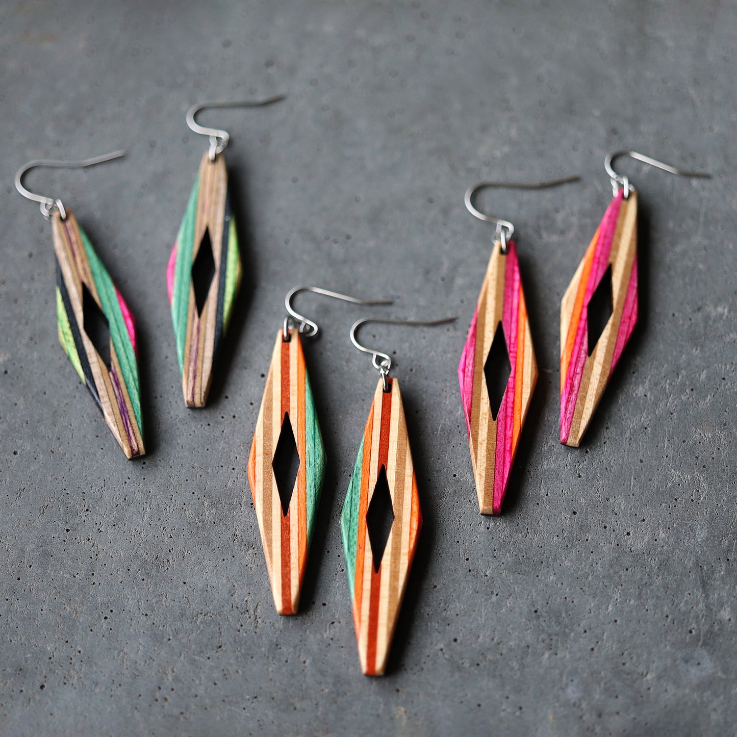 'RHOMBUS' DANGLE EARRINGS