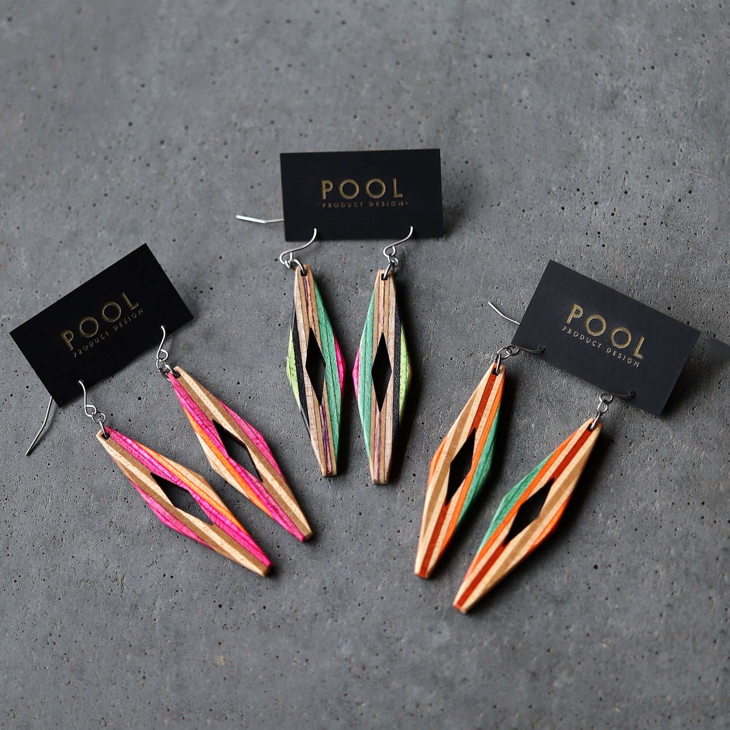 'RHOMBUS' DANGLE EARRINGS