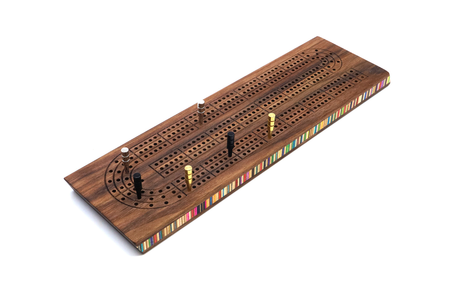 WALNUT CRIBBAGE BOARD