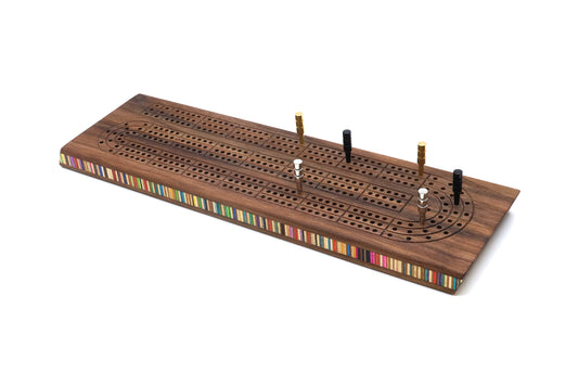 WALNUT CRIBBAGE BOARD