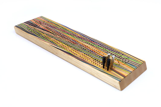 ZIGZAG SKATEBOARD CRIBBAGE BOARD