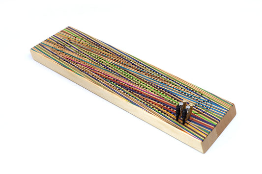 ZIGZAG SKATEBOARD CRIBBAGE BOARD