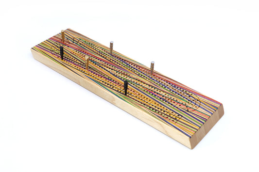 ZIGZAG SKATEBOARD CRIBBAGE BOARD