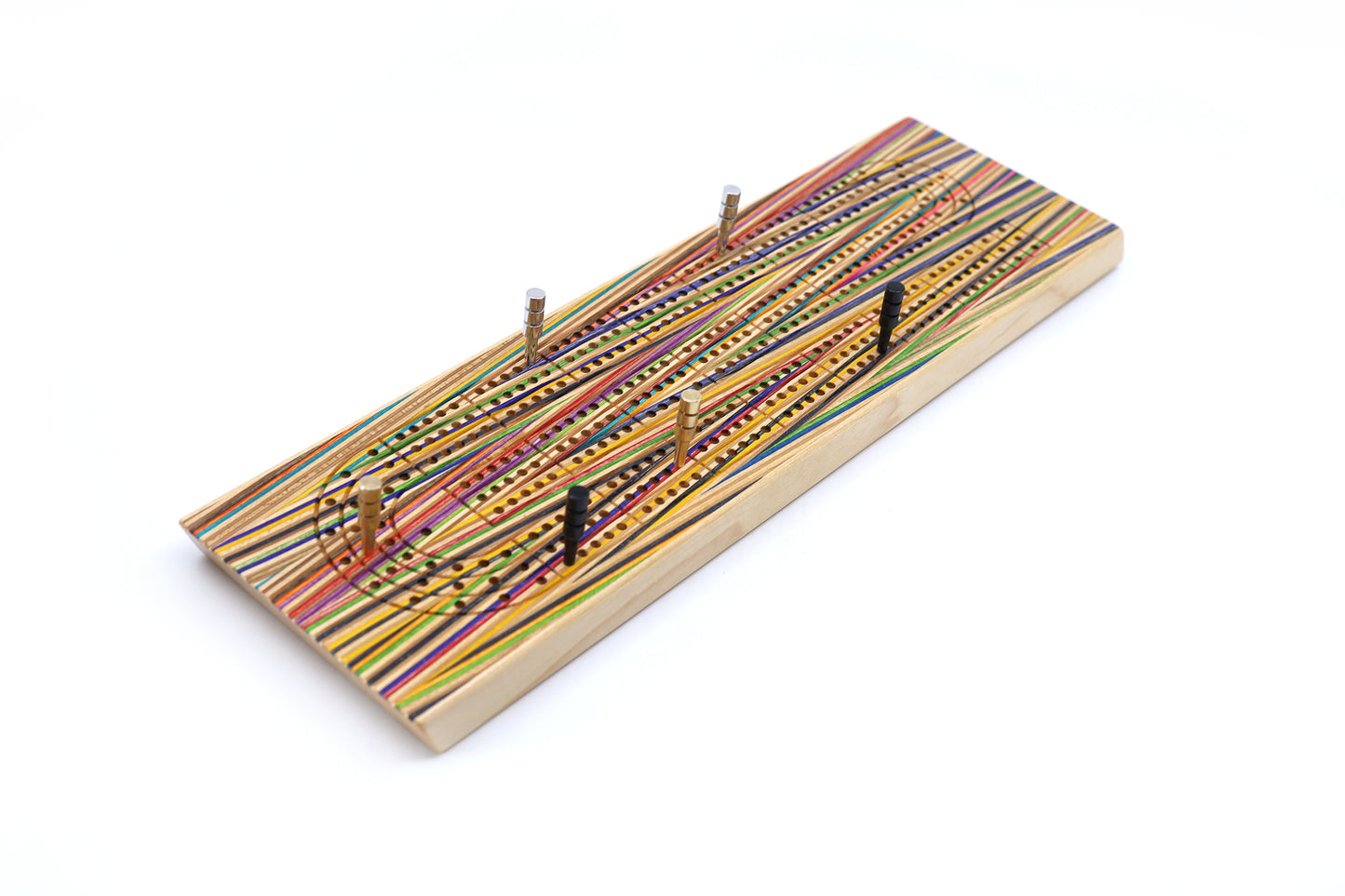 ZIGZAG SKATEBOARD CRIBBAGE BOARD