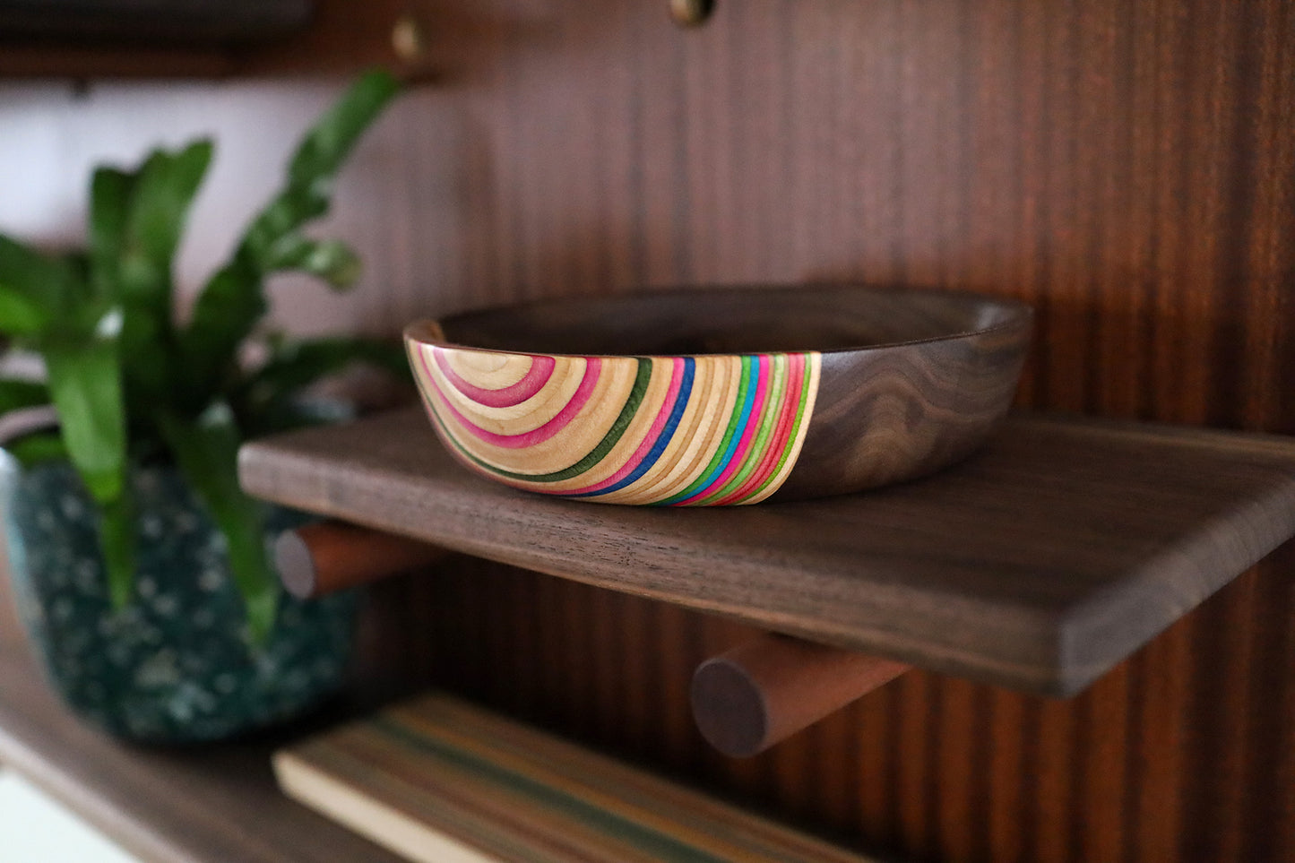 SKATEBOARD & WALNUT VALET DISH