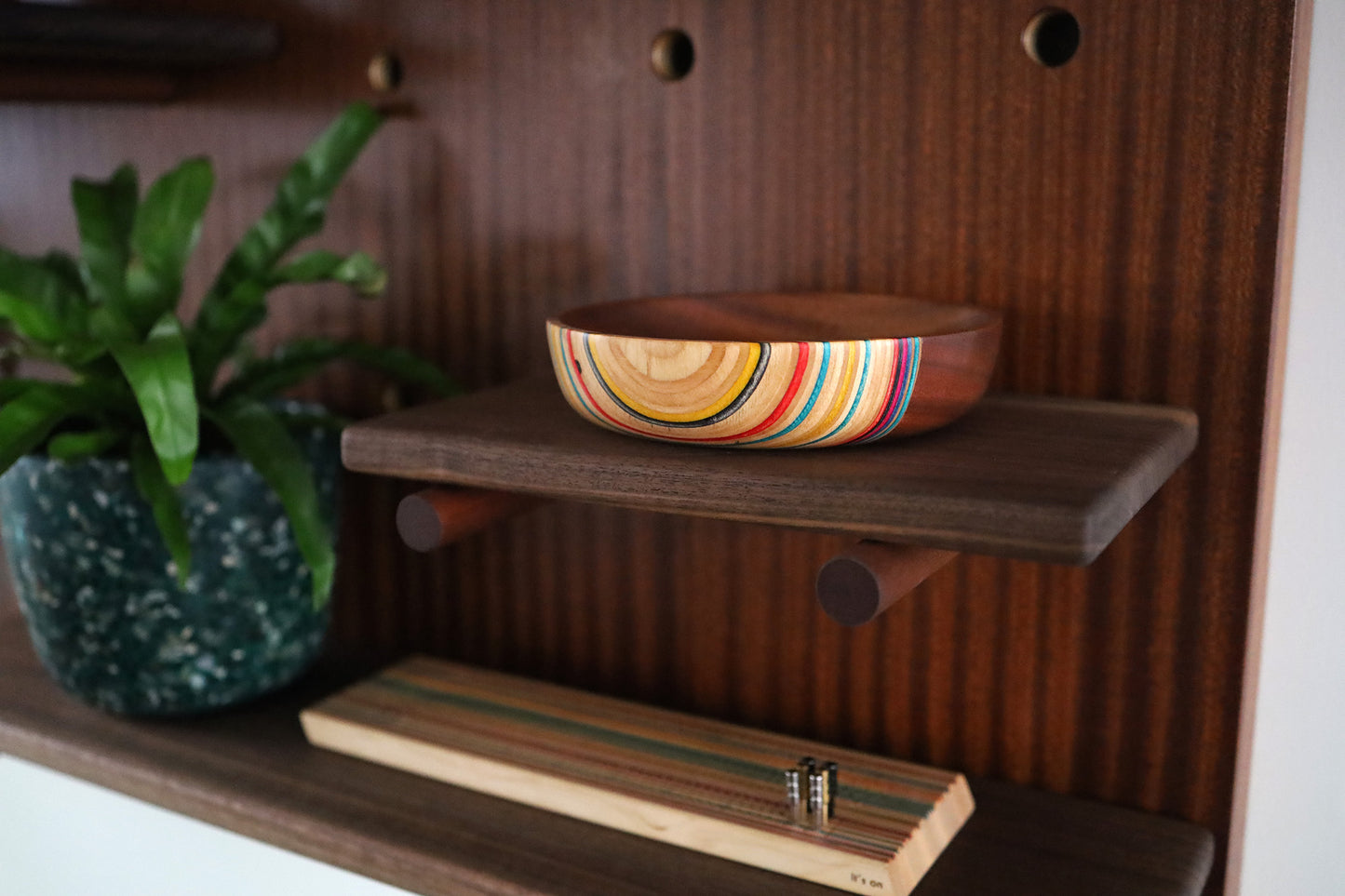 SKATEBOARD AND SAPELE DISH