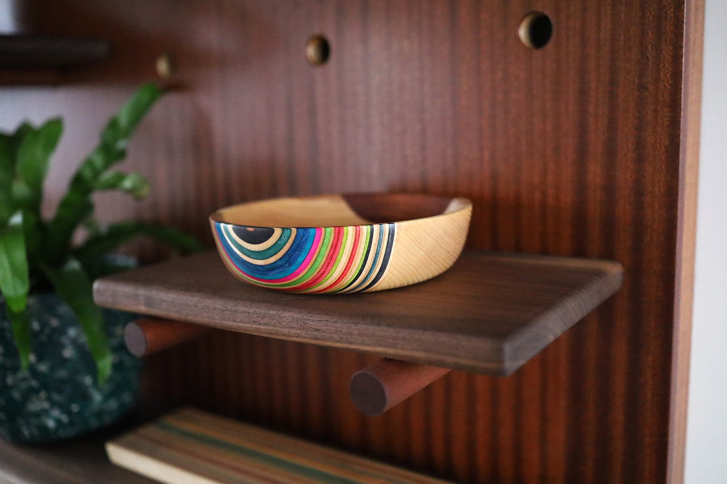 SKATEBOARD & MIXED WOOD VALET DISH