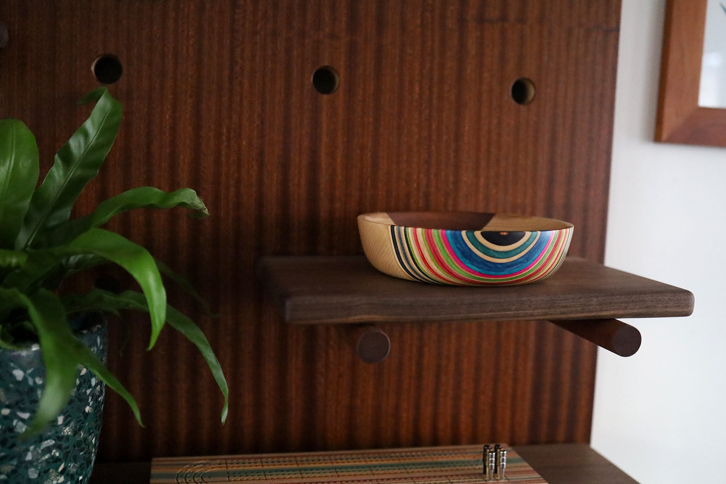 SKATEBOARD & MIXED WOOD VALET DISH