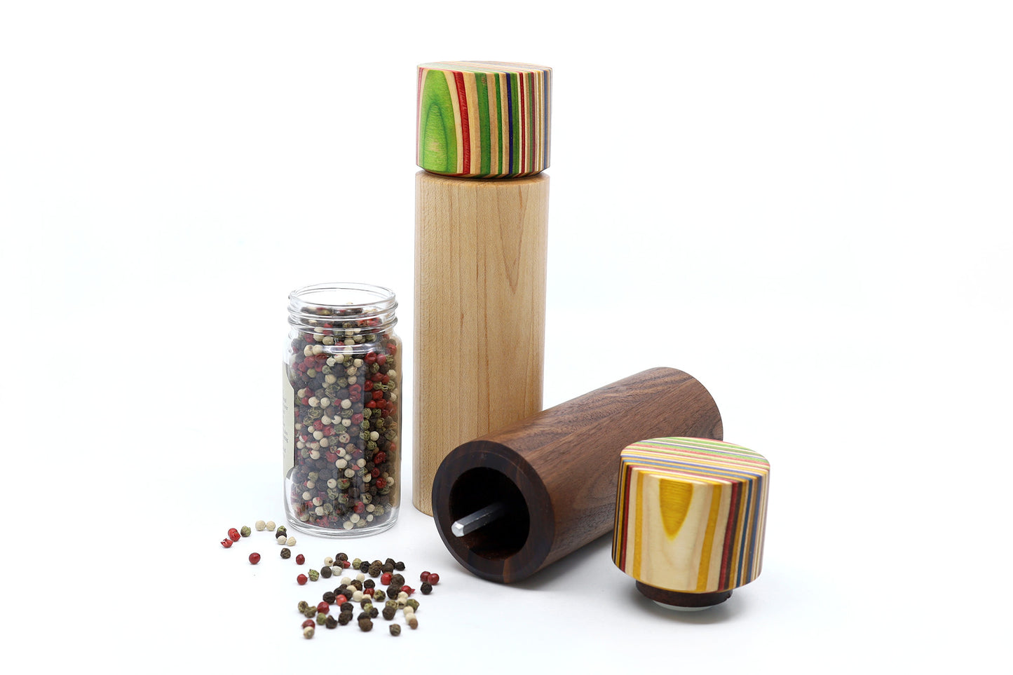 SKATEBOARD SALT & PEPPER MILL SET