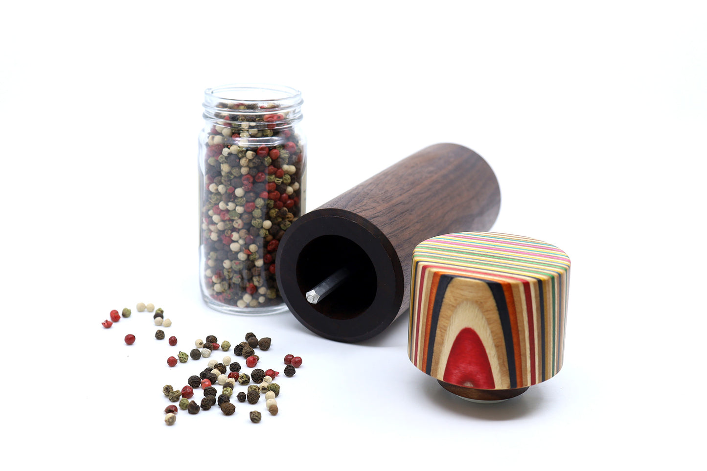 SKATEBOARD & WALNUT PEPPER MILL