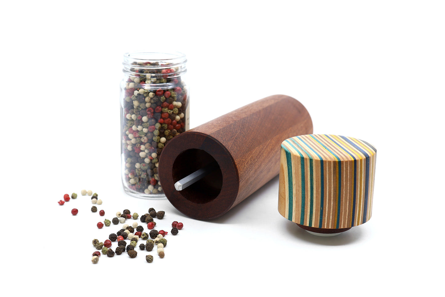 SKATEBOARD & SAPELE PEPPER MILL