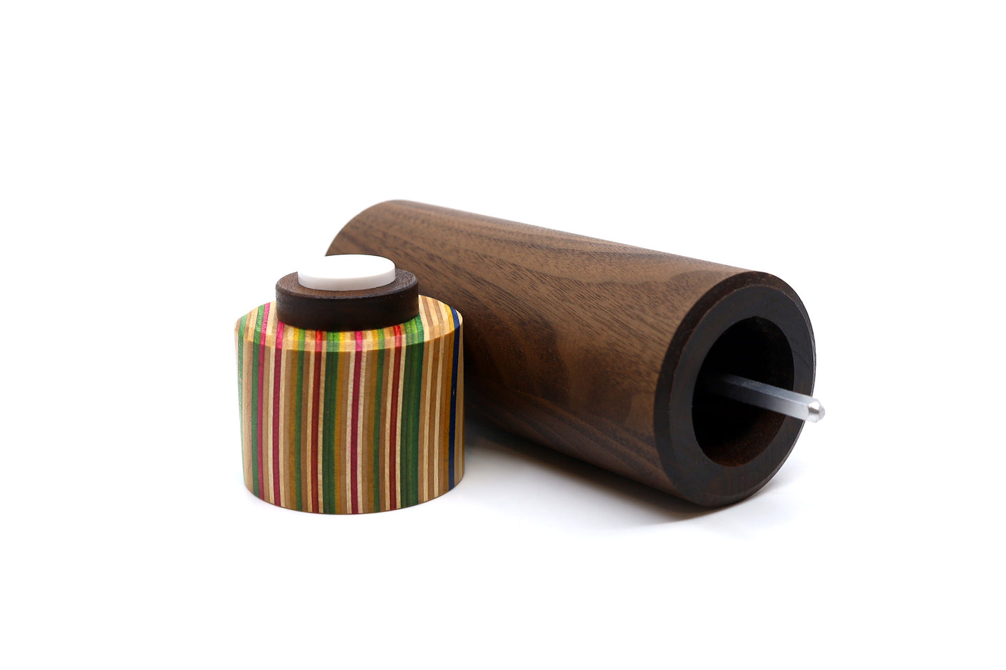 SKATEBOARD & WALNUT PEPPER MILL