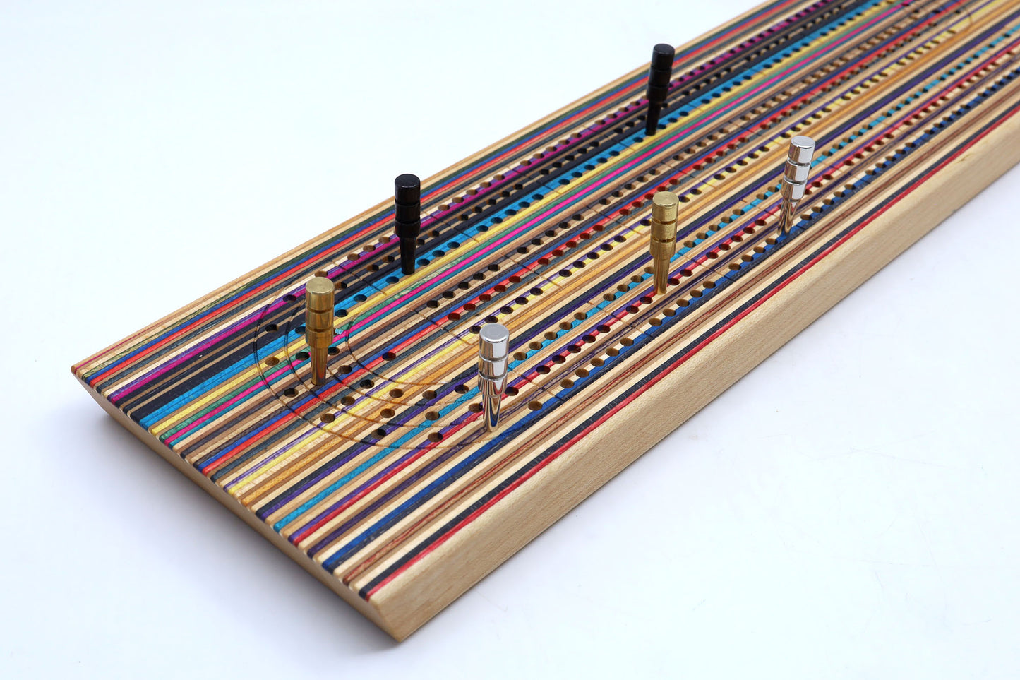 SKATEBOARD CRIBBAGE BOARD