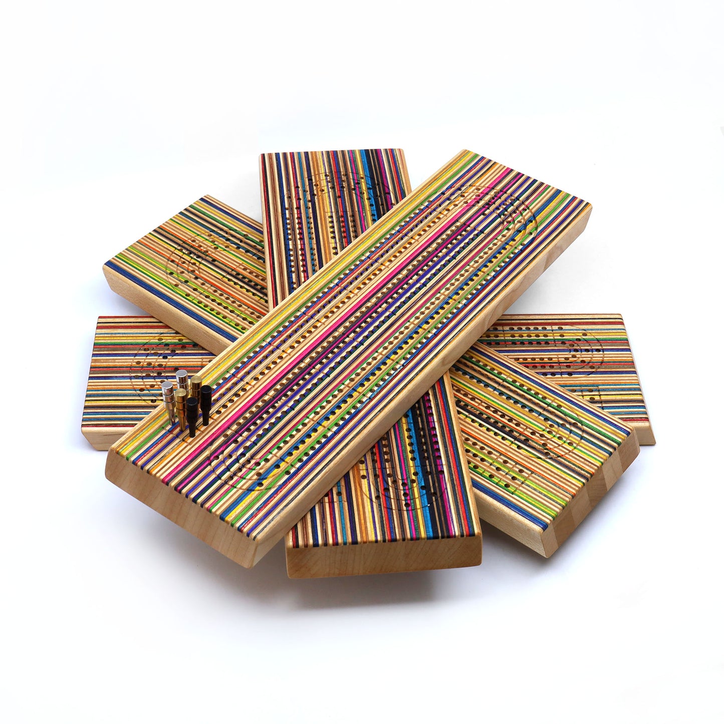 SKATEBOARD CRIBBAGE BOARD