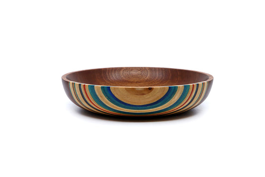 SKATEBOARD & WALNUT ART BOWL