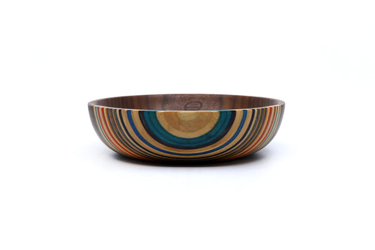 SKATEBOARD & WALNUT ART BOWL