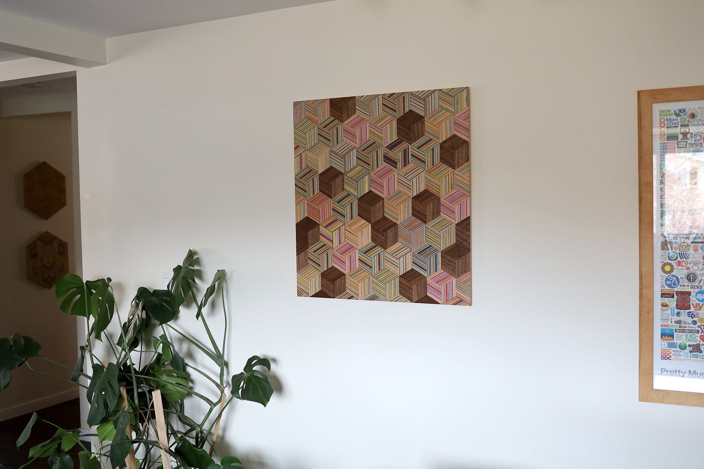 LARGE HEXAGON WALL ART