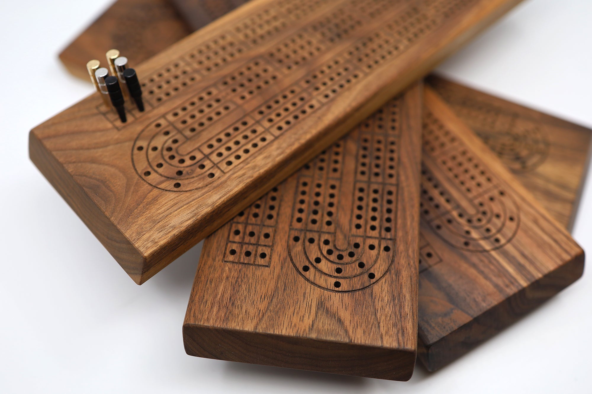 Cribbage Board / Wood Cribbage Board / Mixed Wood Cribbage Board / Walnut Cribbage retailer Board